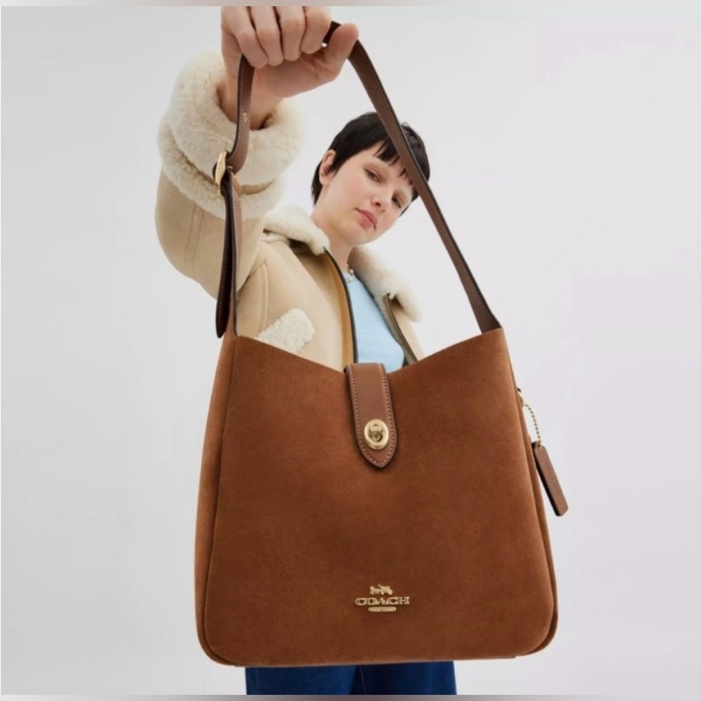 NEW Coach Hadley Convertible Crossbody Bag Suede CW004 Color: Sienna - Picture 11 of 11